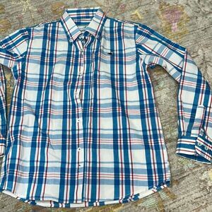 Properly tied boys plaid dress shirt sz 10/12